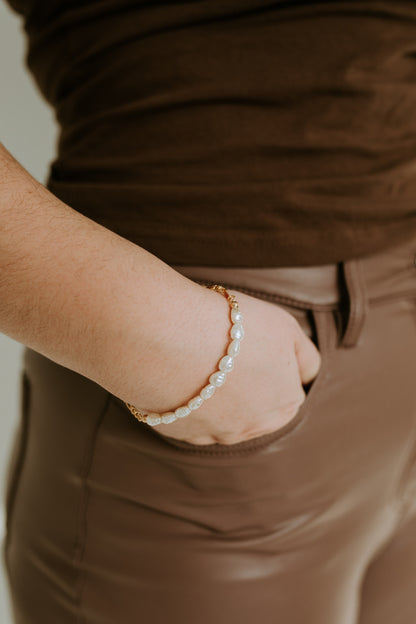 Figaro + Pearl Bracelet