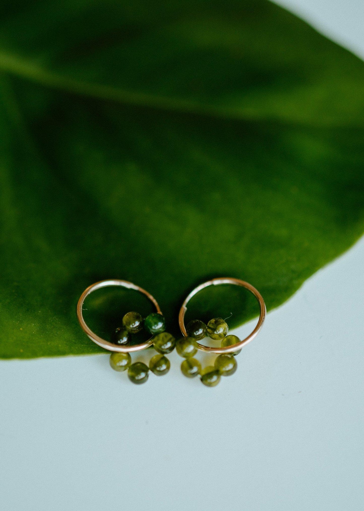 Beaded Flower Hoops