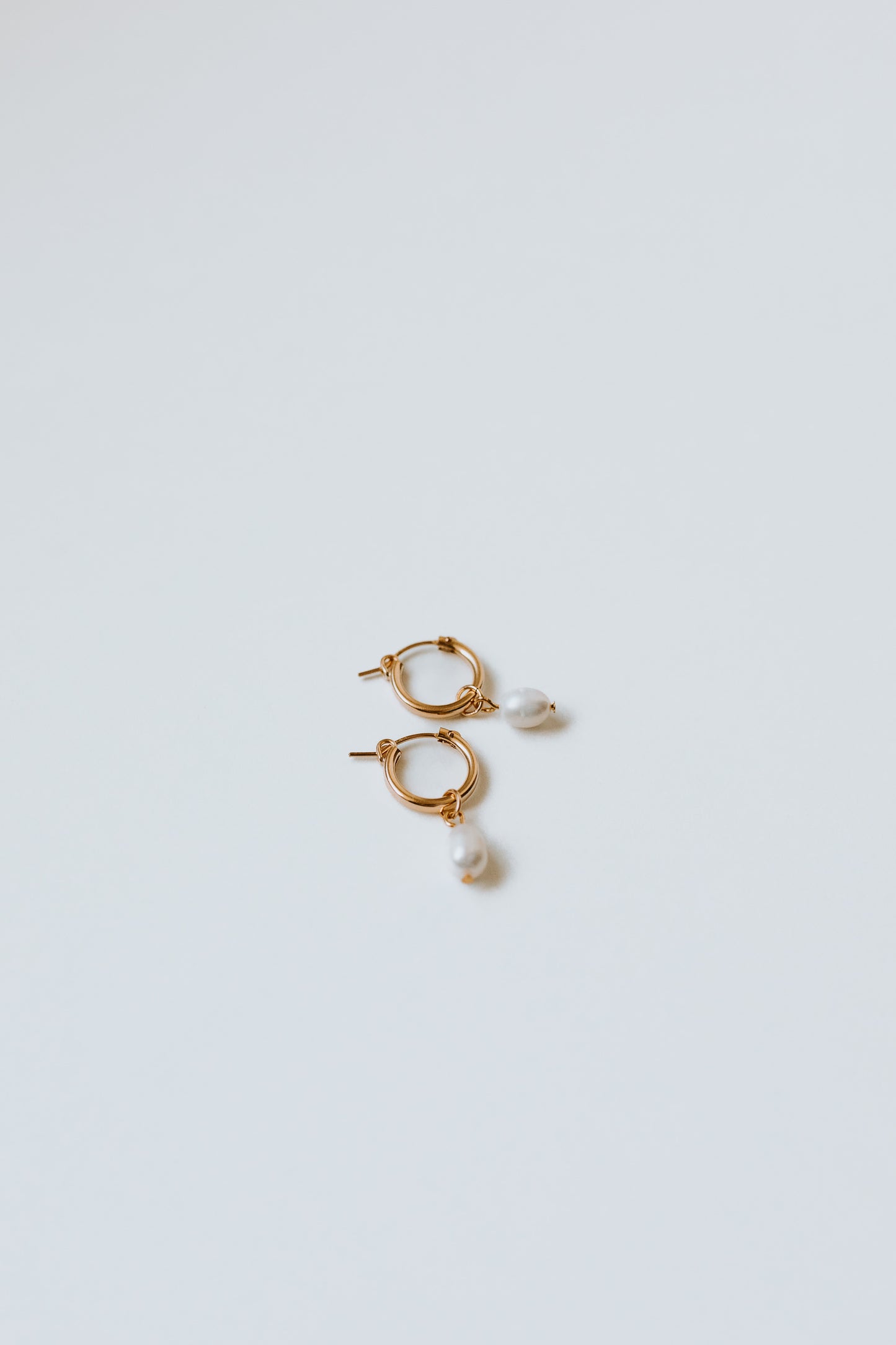 Pearl Drop Hoops